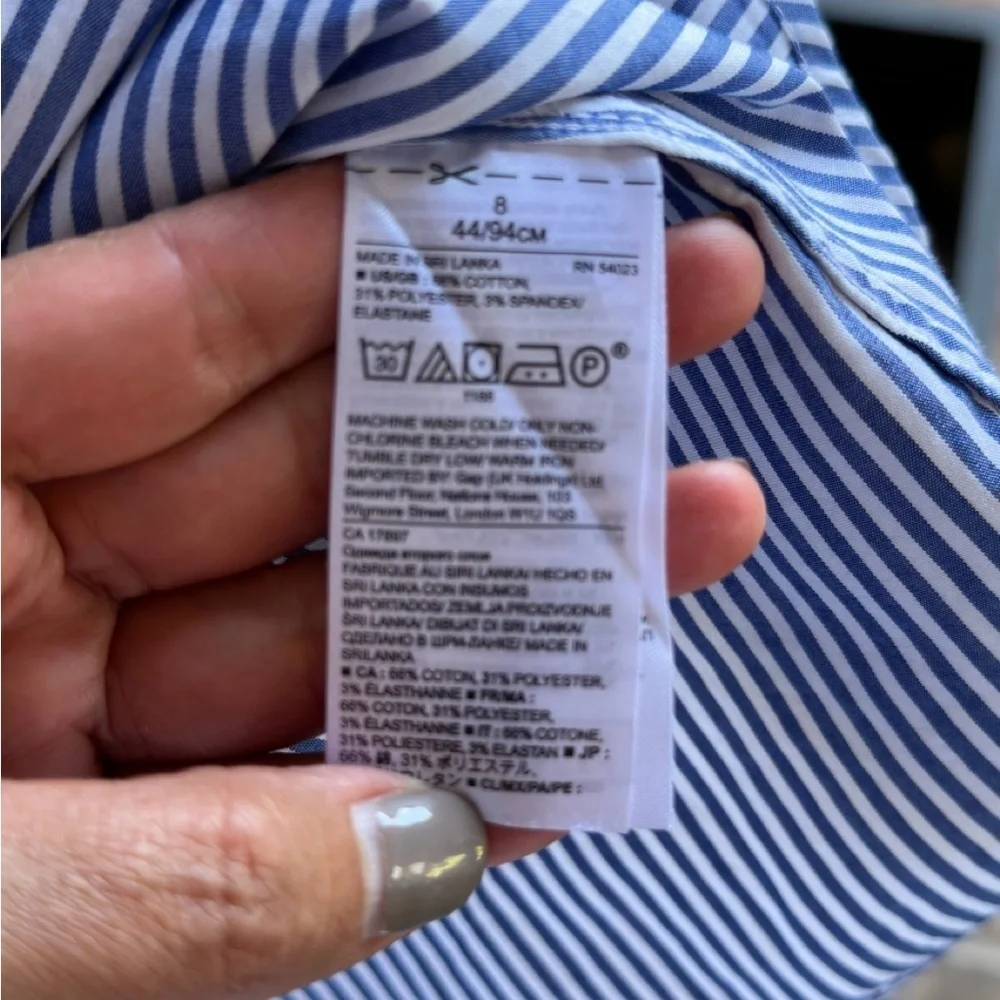 Banana Republic Blue Striped Casual Shirt